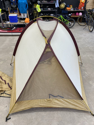 Moss - Stardome II Tent - MSRP $480: Burgundy/Beige--2-Person