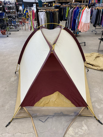 Moss - Stardome II Tent - MSRP $480: Burgundy/Beige--2-Person