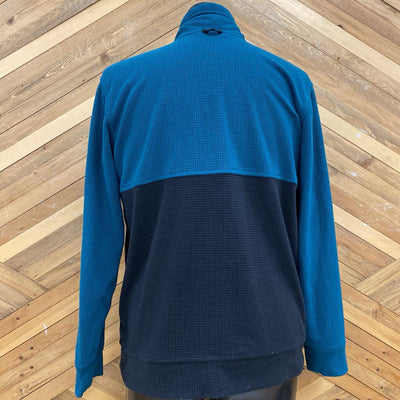 Outdoor Research - Men's Trail Mix Snap Pullover Fleece - MSRP $120: Teal Blue/Black-men-MD