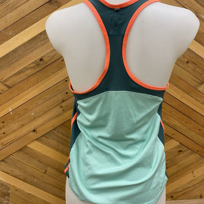 Nike - Women's Dri-Fit Tank Top - MSRP $35: Mint Green/Dark Green/ Neon Orange-women-MD