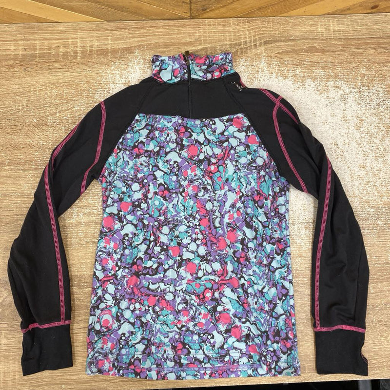 Watsons - 1/4 zip base top: Black/Pink Purple-children-SM