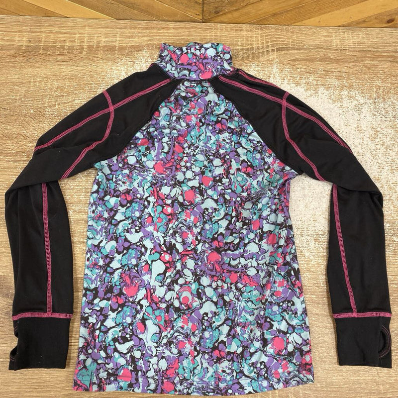 Watsons - 1/4 zip base top: Black/Pink Purple-children-SM