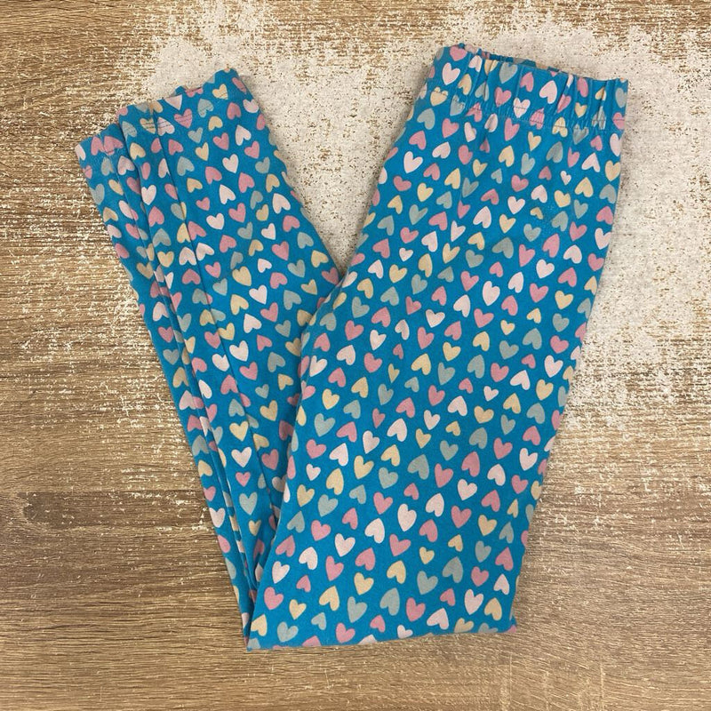 Lands End - Kids Leggings/ Pants - MSRP $25: Blue and coloured Hearts -girls-LG