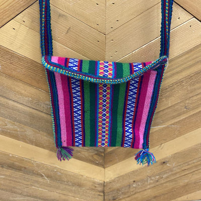 Peruvian- Purse : Pink Green --