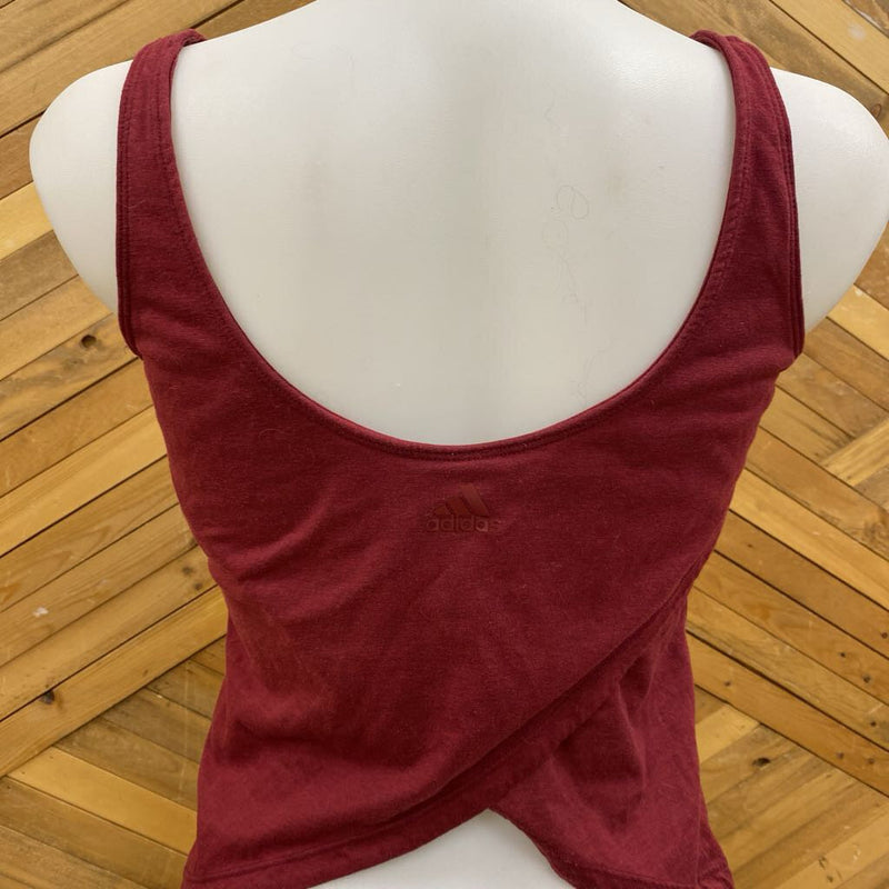 Adidas - Women Tank Top : Maroon and Red-women-XS