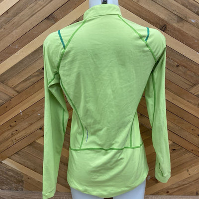 Arc'teryx - Women's Ensa 1/4-Zip Baselayer Top: Lime Green -women-MD