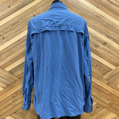 Lowe Alpine - Men's L/S Buttoned Hiking Shirt - MSRP comp $135: Blue-men-LG