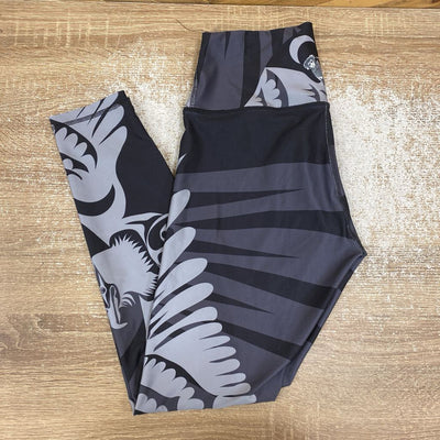 NoMiNoU - Women's Printed Leggings - MSRP $107: Black/Gray-women-XS