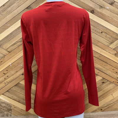 Zyia Active - Women's L/S Mesh Shirt - MSRP $55: Red-women-MD