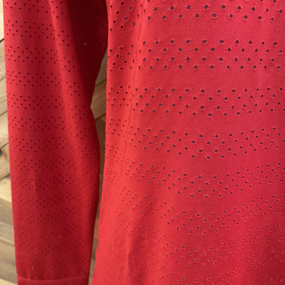 Zyia Active - Women's L/S Mesh Shirt - MSRP $55: Red-women-MD