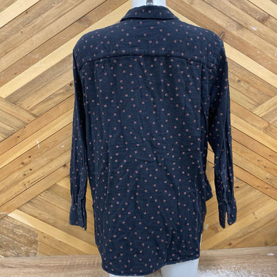 Madewell - Women's Patterned Button-Up Shirt - MSRP comp $146: Black-women-SM