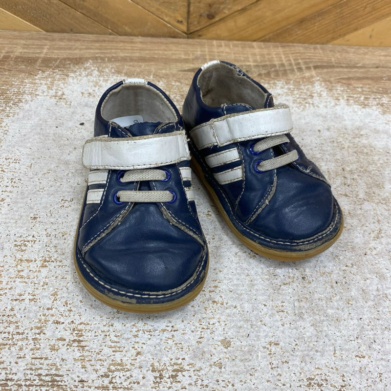 Wee Squeak - Infant Rubber Shoes - MSRP$56: Navy / White-infant-9T