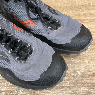 Saucony - Men's Peregrine 12 GTX Trail Running Shoes - MSRP $190: Black/Gray/Red-men-10.5