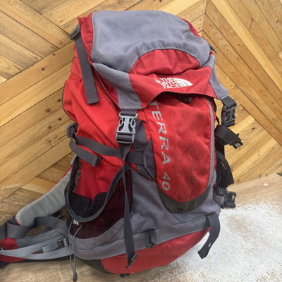 The North Face - W Terra 40 Hiking Overnight Backpack - MSRP compared $110: Red / Grey / Black--40 Litres