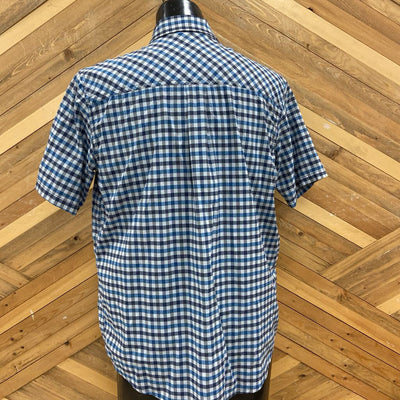 Outdoor Research - Men's Wanderer S/S Button-Up Shirt - MSRP $95: Blue/Navy/Grey-men-LG