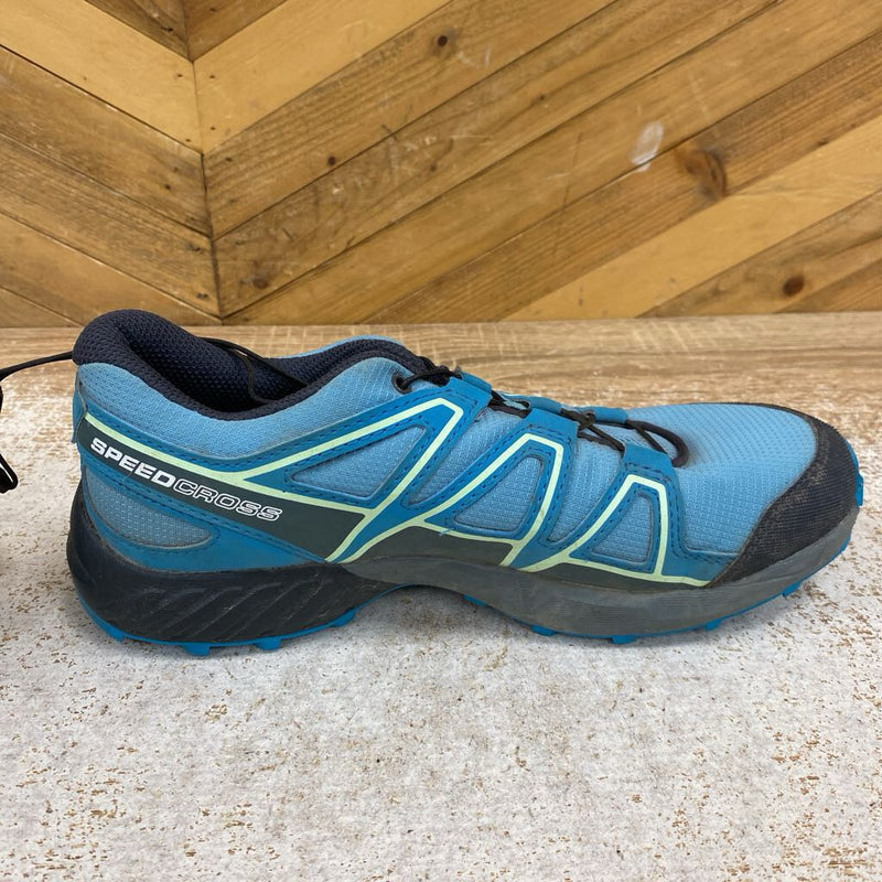 Salomon - Youth Hiking Speed Cross Shoes - MSRP $90: Light Blue / Grey-children-5Y