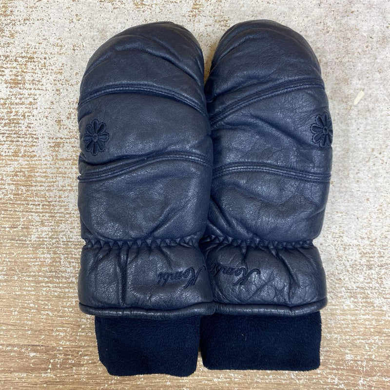 Kombi - Leather Mitts - MSRP $95: Dark Blue-women-MD