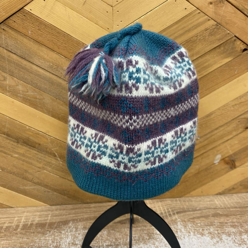 Knit Toque: Blue/white/Purple-unisex-