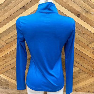 Danskin Now - Women's 1/4-Zip L/S Baselayer Top - MSRP$40: Blue-women-SM