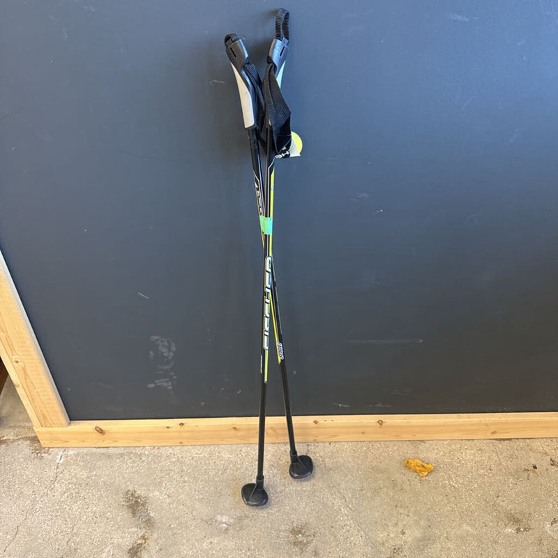 Fischer - Sprint Cross Country Ski Poles: Black / Yellow / Grey--100cm