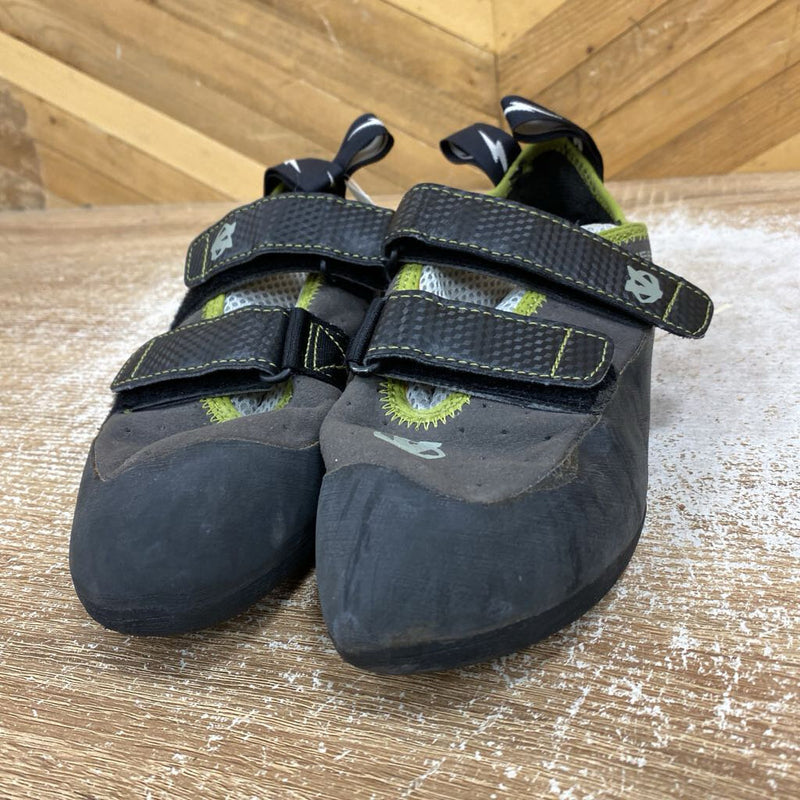 Evolv - Defy Climbing Shoes - MSRP$140: Black / Green / White-men-39.5