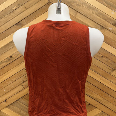 Lululemon - Women's Breathable Cropped Tank Top: Orange-women-