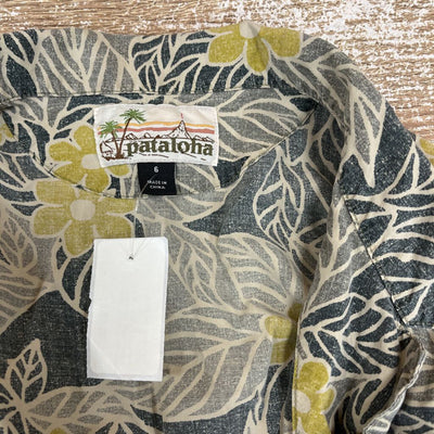 Patagonia - Women's Lightweight Button-Up Pataloha Shirt - MSRP $159: Green / Blue / Yellow-women-6