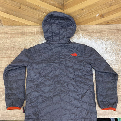 The North Face - Kids' hooded thermoball jacket - MSRP $170: Grey / Orange-children-6