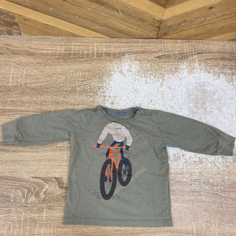 Patagonia - Infant Bike L/S T-Shirt - MSRP$45: Grey-infant-6-12 Months