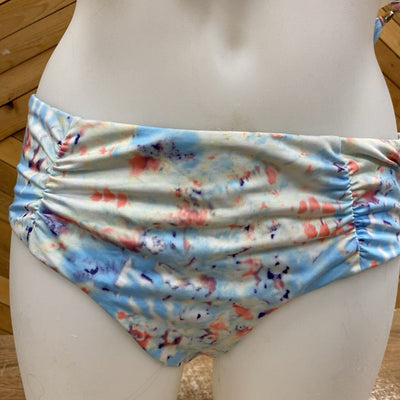 La Vie en Rose Aqua - Women's Patterned Bikini Bottoms - MSRP$30: Blue / Pink / Purple / Yellow-women-MD