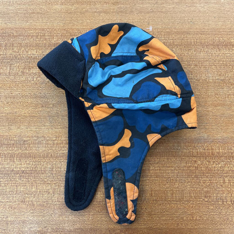 Burton- Aviator winter hat- MSRP $48: blue/orange-children-8y