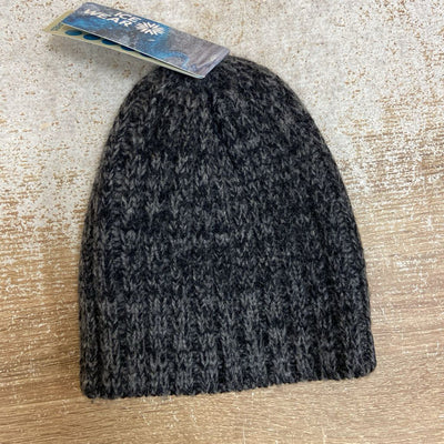 Ice Wear - Adult Lambswool Knit Toque - MSRP$40: Grey / Black-unisex-One Size