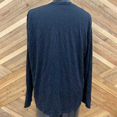 Icebreaker - Men's Merino Triangle Design L/S Shirt - MSRP$130: Black / Grey / Blue-men-2XL