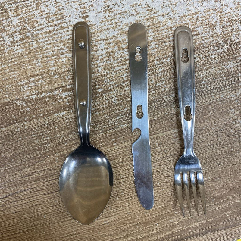 Spoon Fork and Knife Set : Silver--