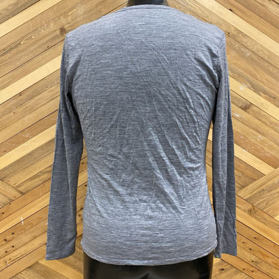 Segments - Long Sleeve V-neck Shirt : Gray-men-XL