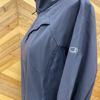 icebreaker - Women's Hybrid Softshell Jacket - MSRP comp $338: Grey/Navy-women-LG