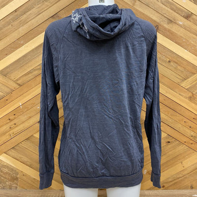 icebreaker - Women's Cool-Lite Hooded Merino L/S Shirt - MSPR comp $130: Purple / Grey-women-MD