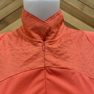 Adidas - Women's 1/4 Zip Shirt - MSRP $80: Salmon Pink-women-