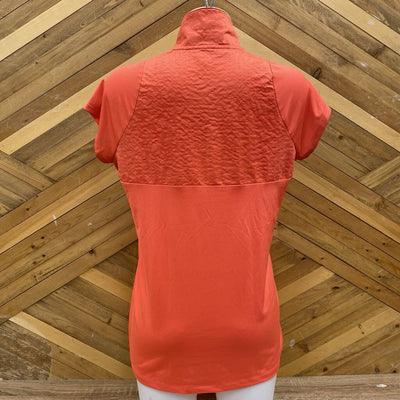 Adidas - Women's 1/4 Zip Shirt - MSRP $80: Salmon Pink-women-