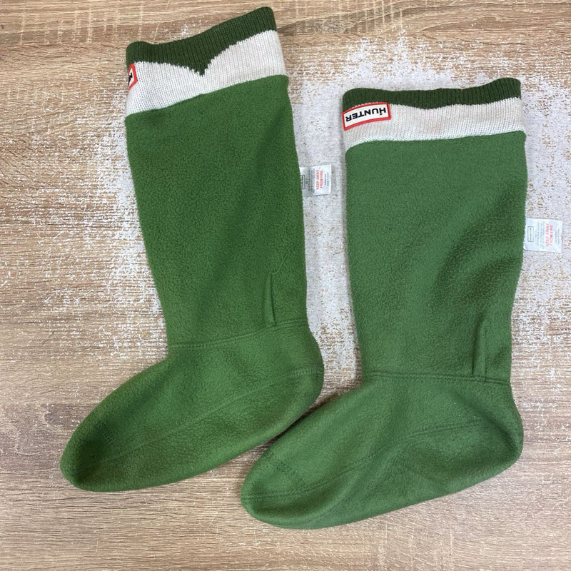 Hunter - Boot Socks - MSRP $60: Green/White-unisex-