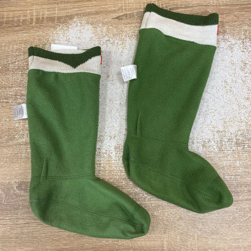 Hunter - Boot Socks - MSRP $60: Green/White-unisex-