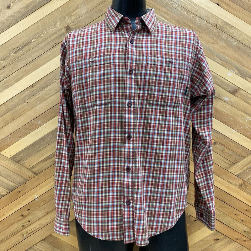 Patagonia - Cotton Button Down - MSRP$109: Red/Yellow-men-SM