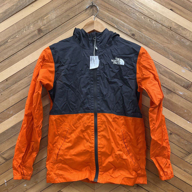 The North Face - Rain Shell Jacket - MSRP $120: Black/Orange-children-LG