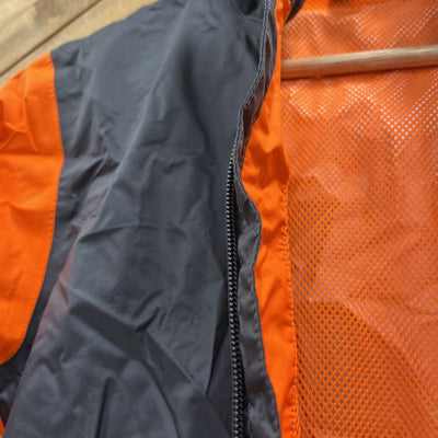 The North Face - Rain Shell Jacket - MSRP $120: Black/Orange-children-LG