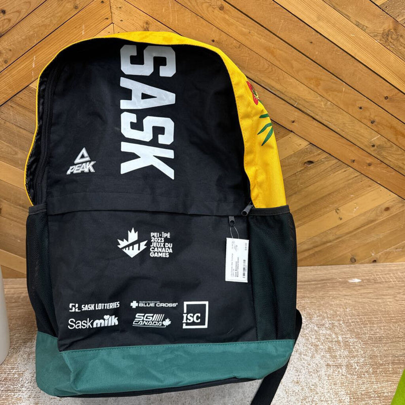 Sask Backpack: Black/Yellow/Green--