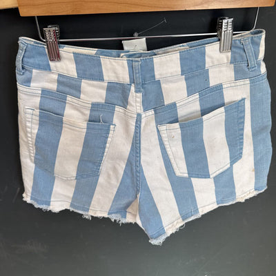 Forever 21 - Women's Jean Shorts: Blue/White-women-28