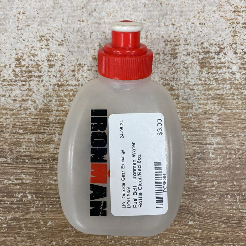 Fuel Belt - Ironman Water Bottle: Clear/Red--6oz