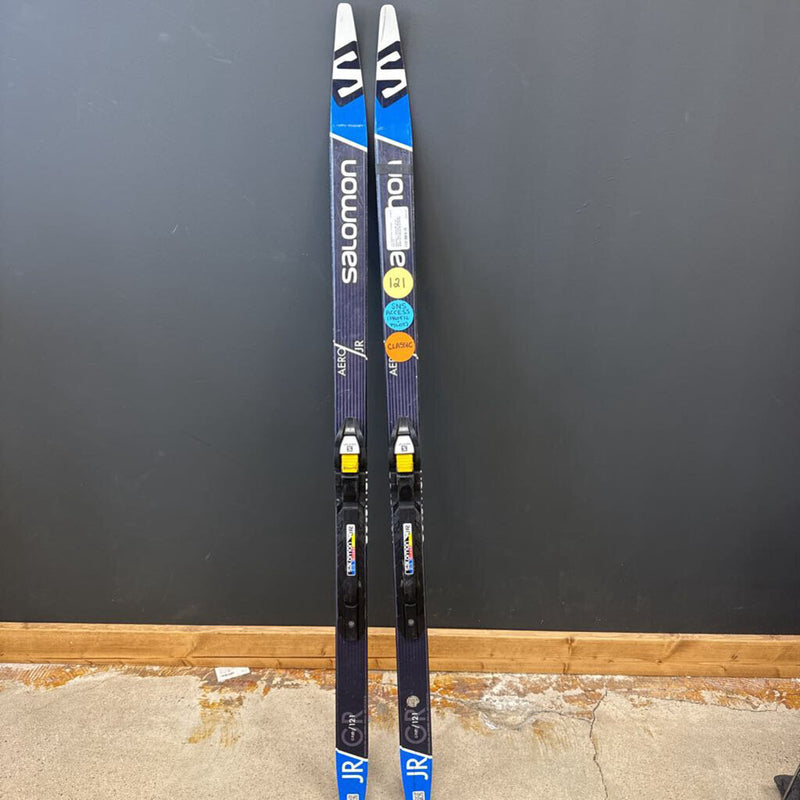 Salomon - Aero GR Jr XC Skis - SNS Access Bindings - MSRP $170: Black/Blue/White--121cm