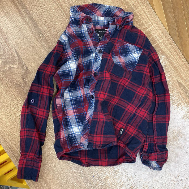 Silver - Flannel Kids: Navy Red -children-6