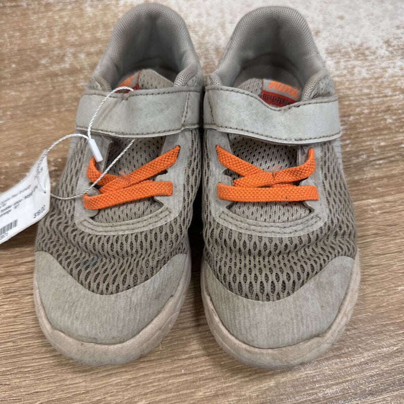 Nike- toddler shoe- MSRP $74: Grey orange -children-10T